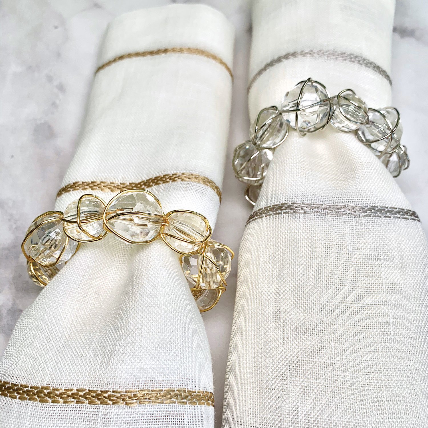 Bodrum Crystal Bauble napkin rings gearys wedding registry ideas